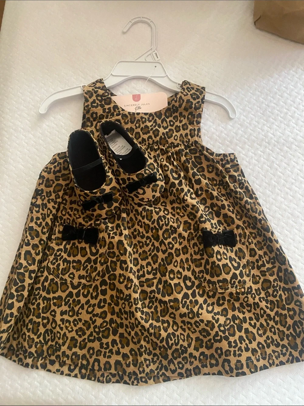 Sincerly Jules Leopard Print Mary Jane Shoes with Black Bows